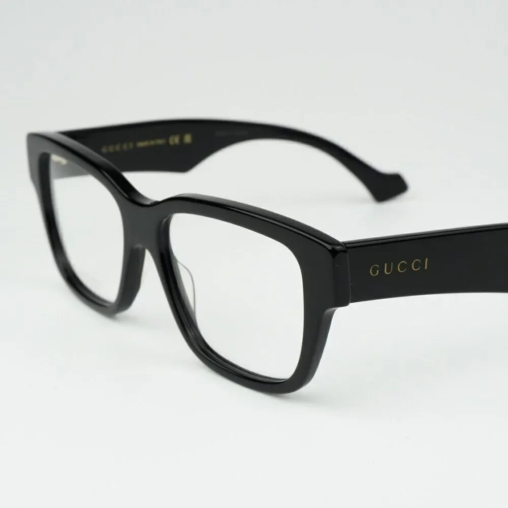 NEW Gucci GG1428O 004 Black Square Men Eyeglasses GG 1428O